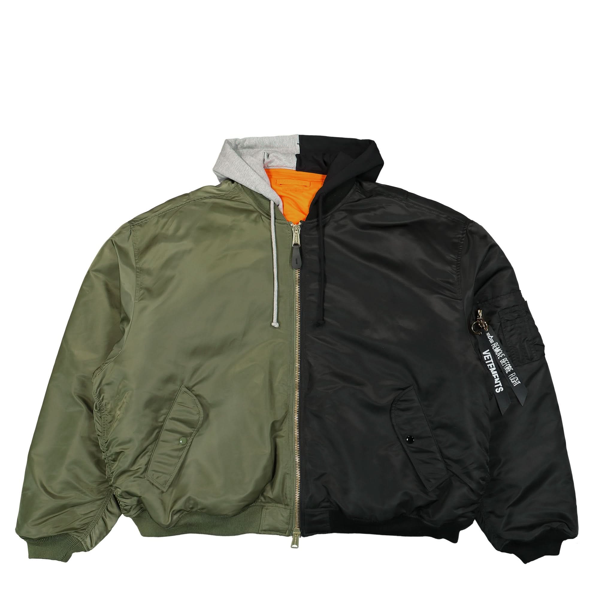Split Hooded Bomber Jacket GATE - Main Image