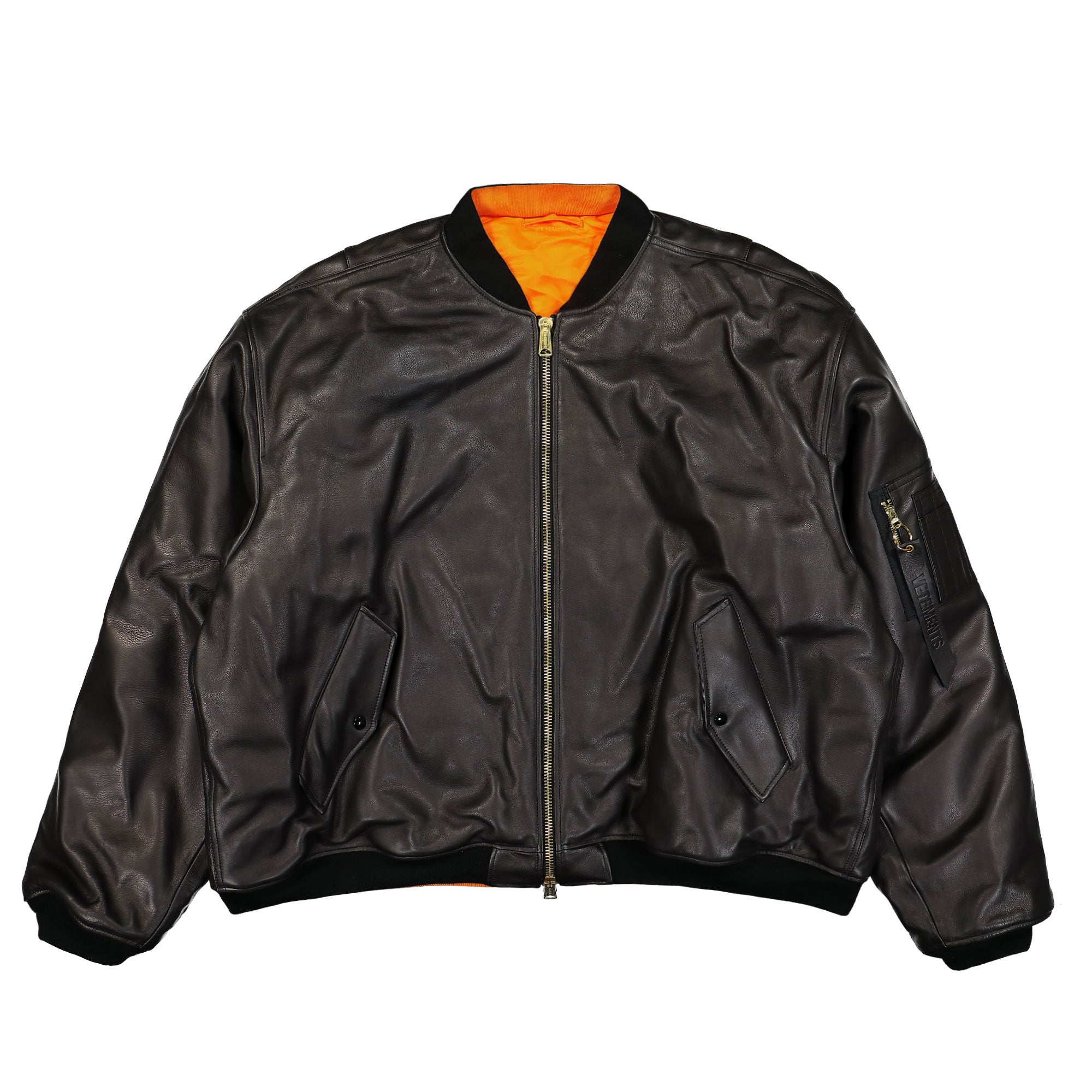 Leather Bombers Vetement Oversized Leather Bomber Jacket GATE
