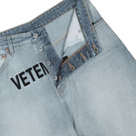 Embroidered Logo Baggy Jeans