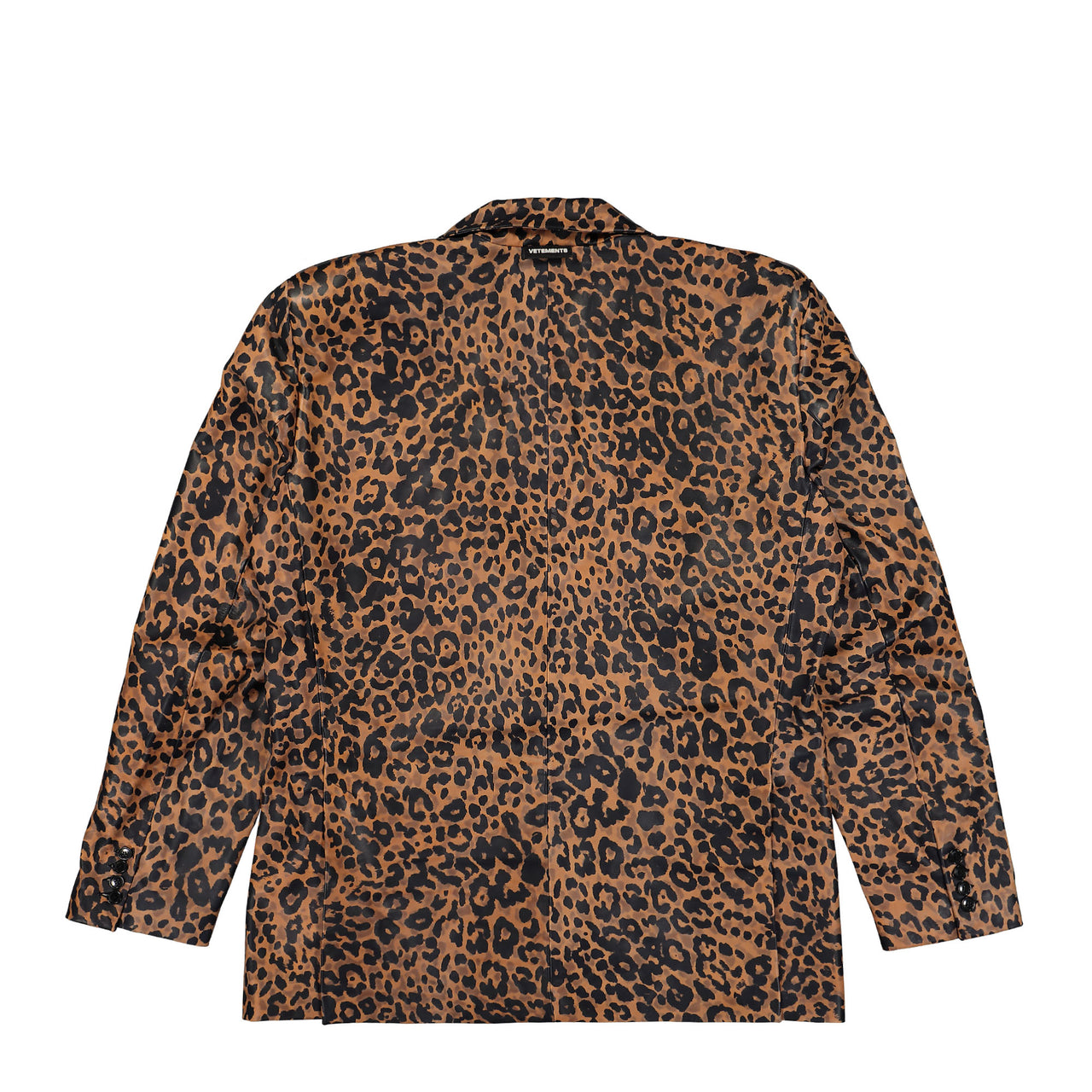 Leopard Boxy Leather Jacket