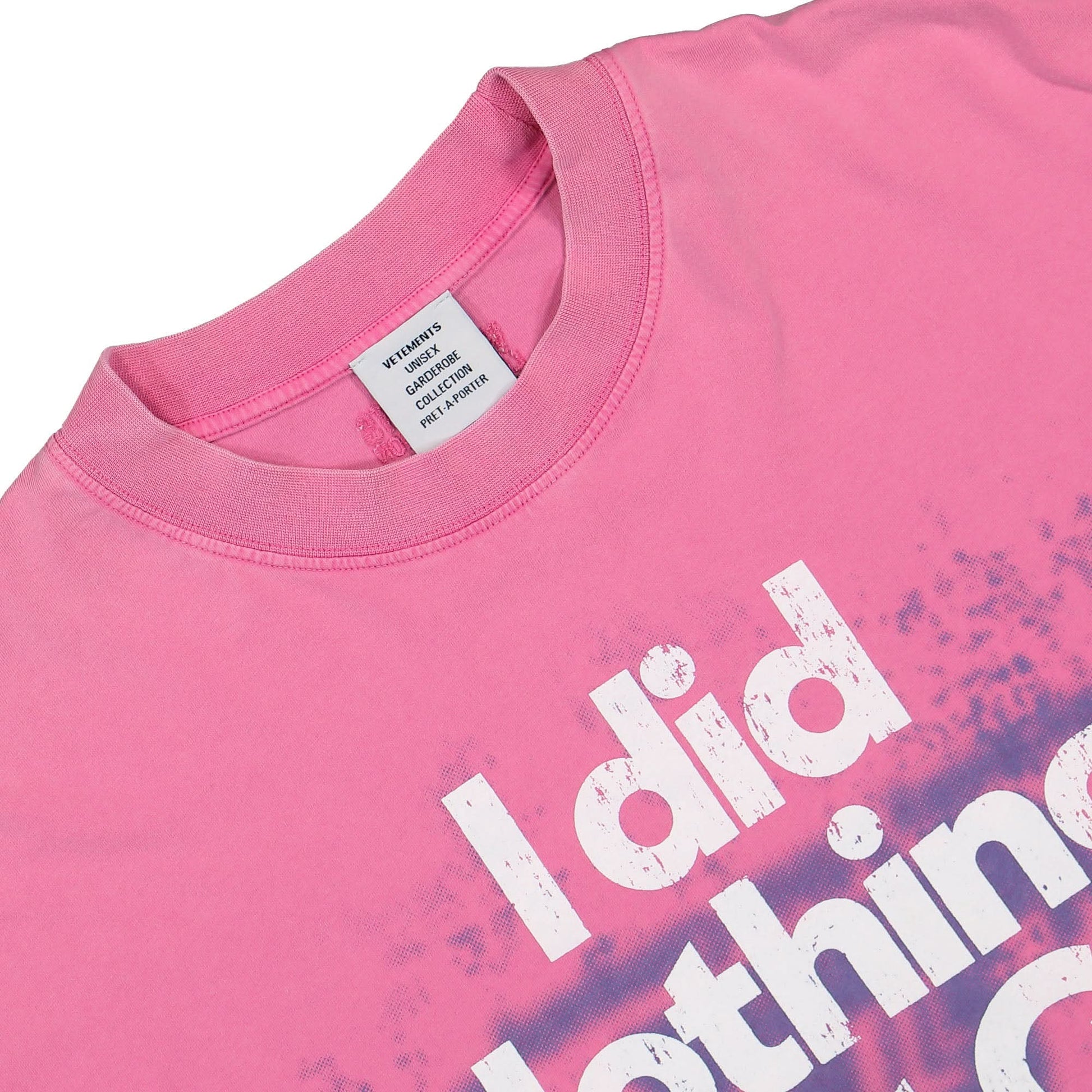 VETEMENTS I Got Lucky T-Shirt Pink Detail view 3 | Gate
