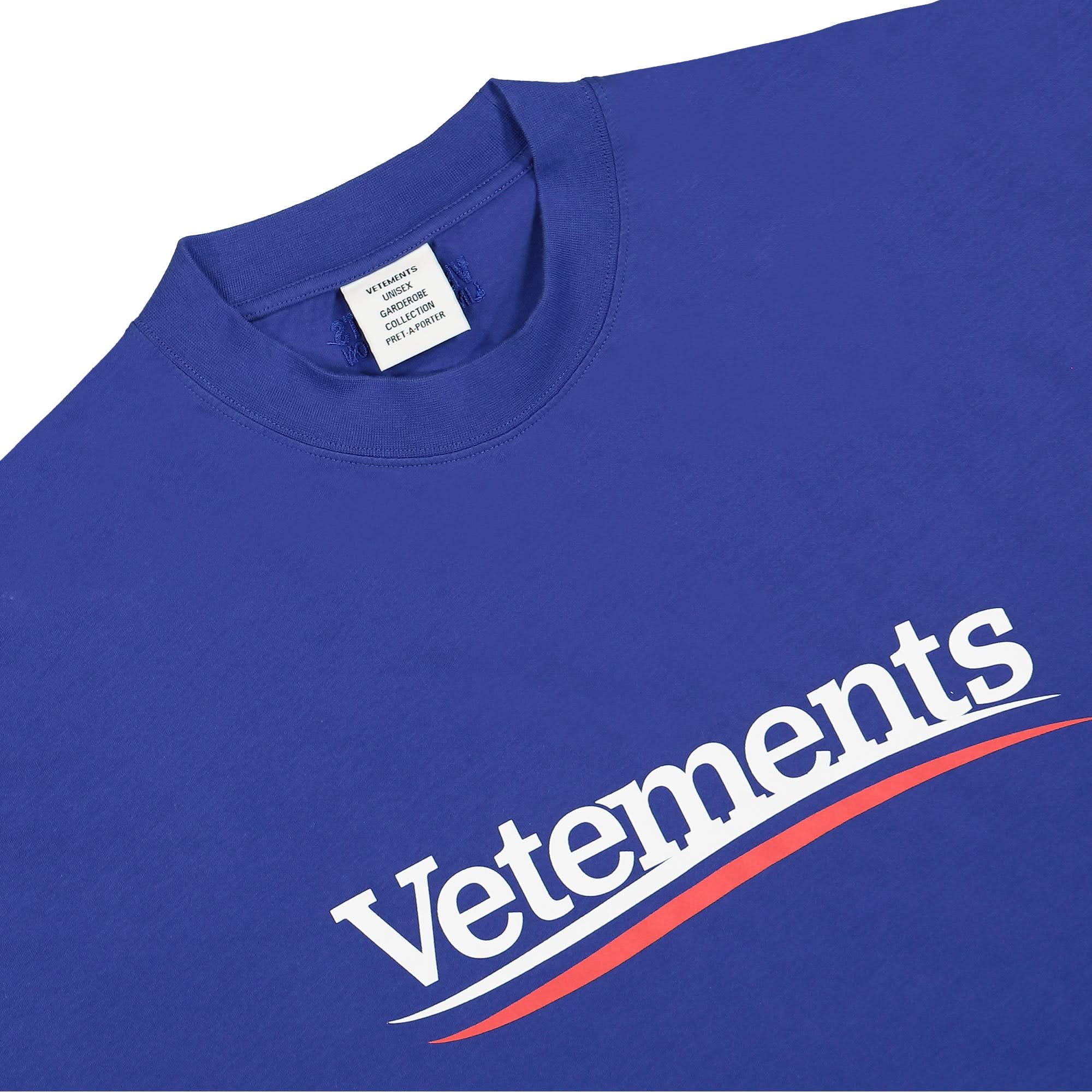 関税込【VETEMENTS】Campaign Logo T-Shirt Blue Campaign Logo T-Shirt | GATE