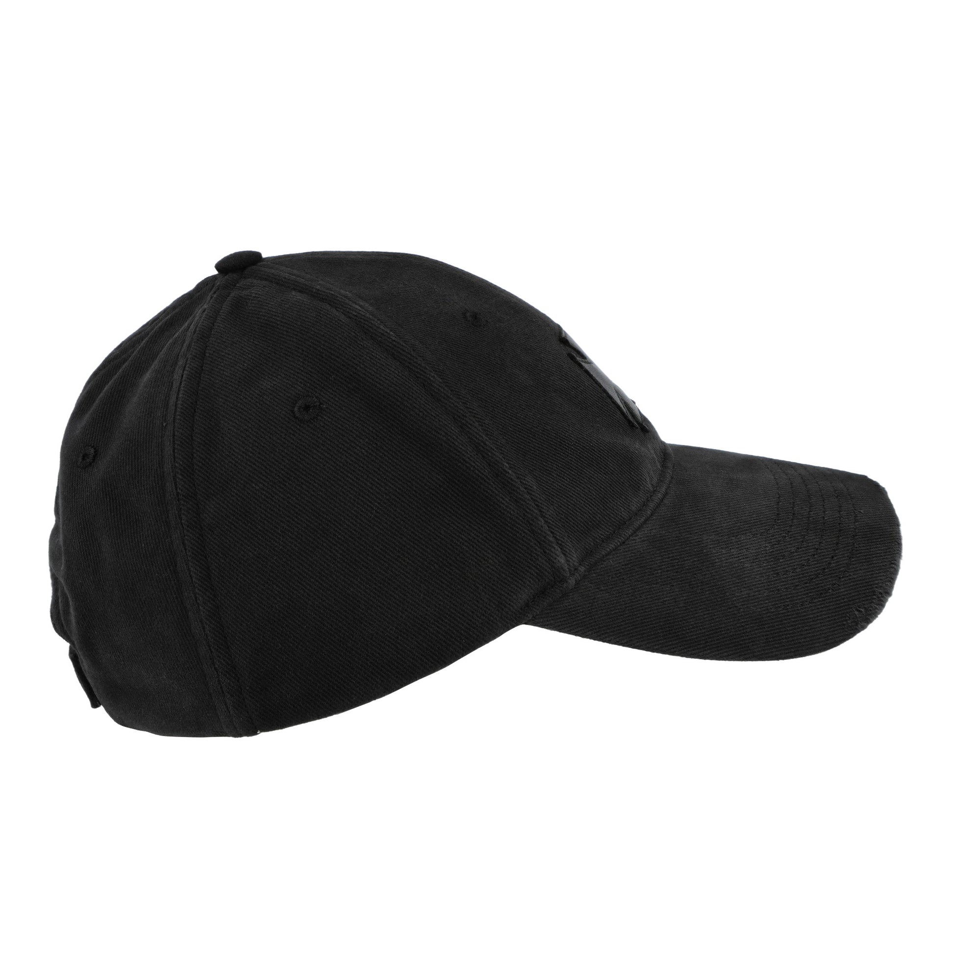 VETEMENTS Leather Biker Cross Cap Black Caps UE76CA329B Detail View 3 | GATE
