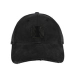 VETEMENTS Leather Biker Cross Cap Black Caps UE76CA329B Detail View 4 | GATE
