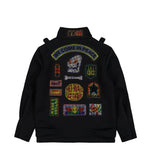 Walter Van Beirendonck UFO Jacket Beep Beep - 3D Patches CC7 Black Jackets 1003A Detail View 2 | GATE