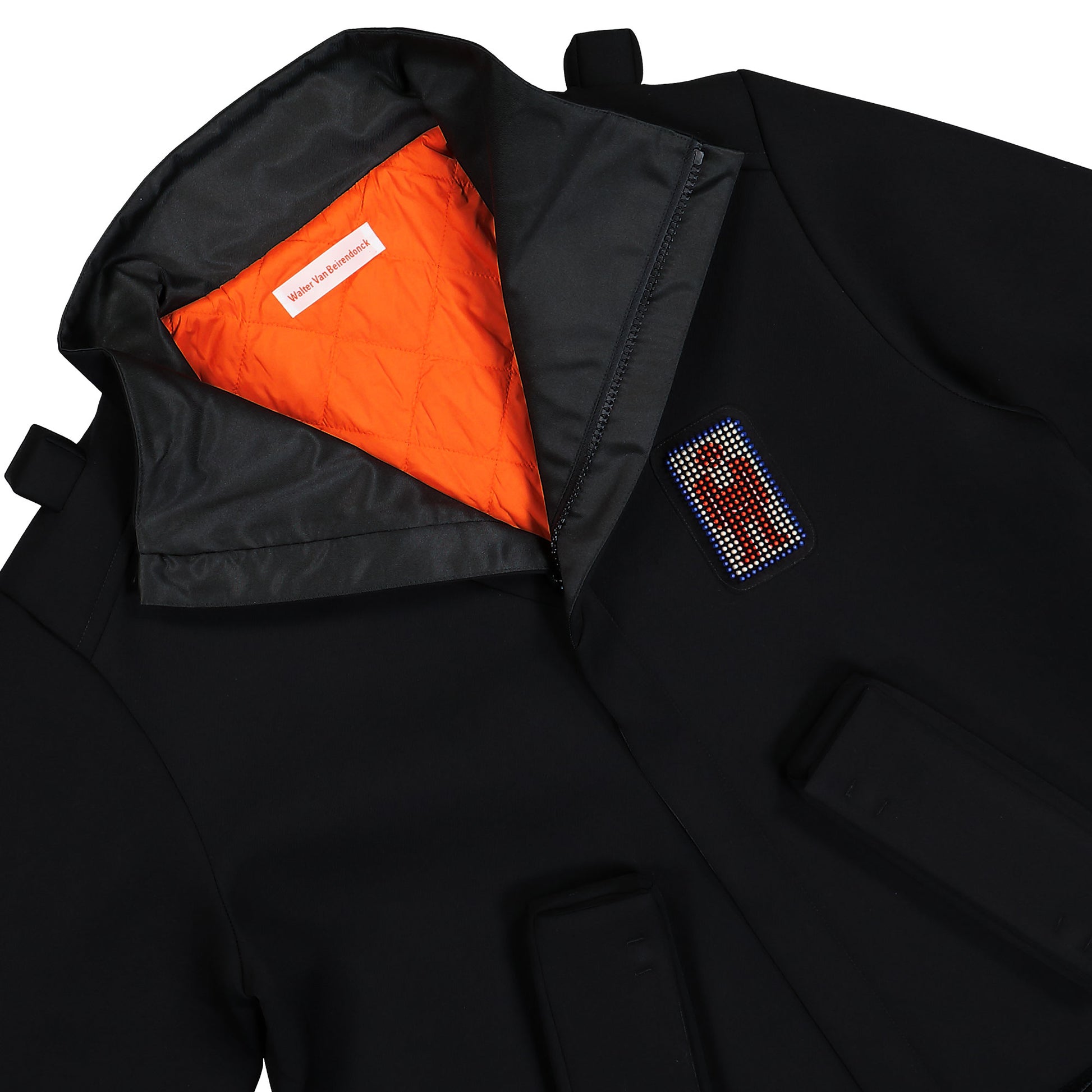 Walter Van Beirendonck UFO Jacket Beep Beep - 3D Patches CC7 Black Jackets 1003A Detail View 3 | GATE