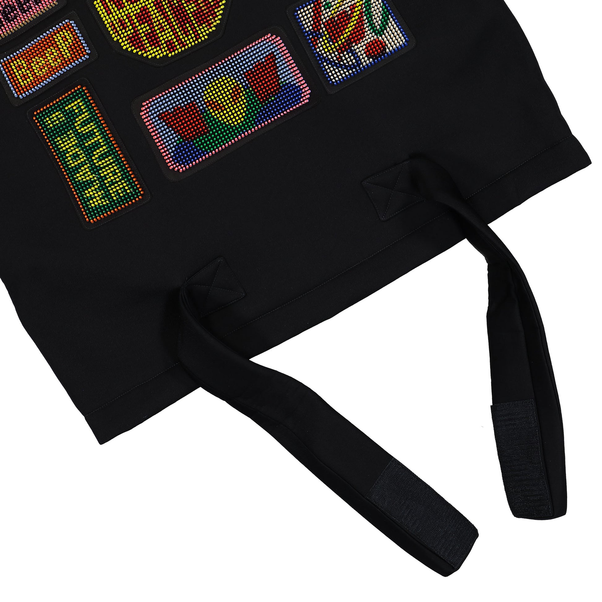 Walter Van Beirendonck UFO Jacket Beep Beep - 3D Patches CC7 Black Jackets 1003A Detail View 6 | GATE