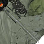 Alpha Industries x VETEMENTS Tribal Reworked Bomber Jacket Green / Black Jackets UH76BO890GG Detail View 4 | GATE
