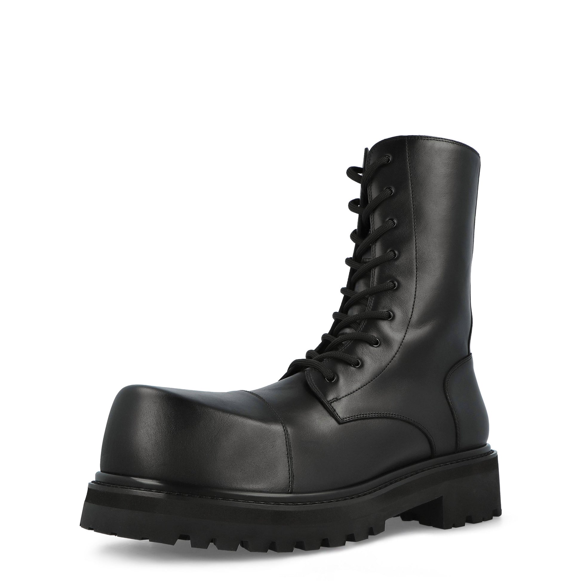VETEMENTS Stomp Combat Boot Black Boots UH76BT800B Detail View 4 | GATE
