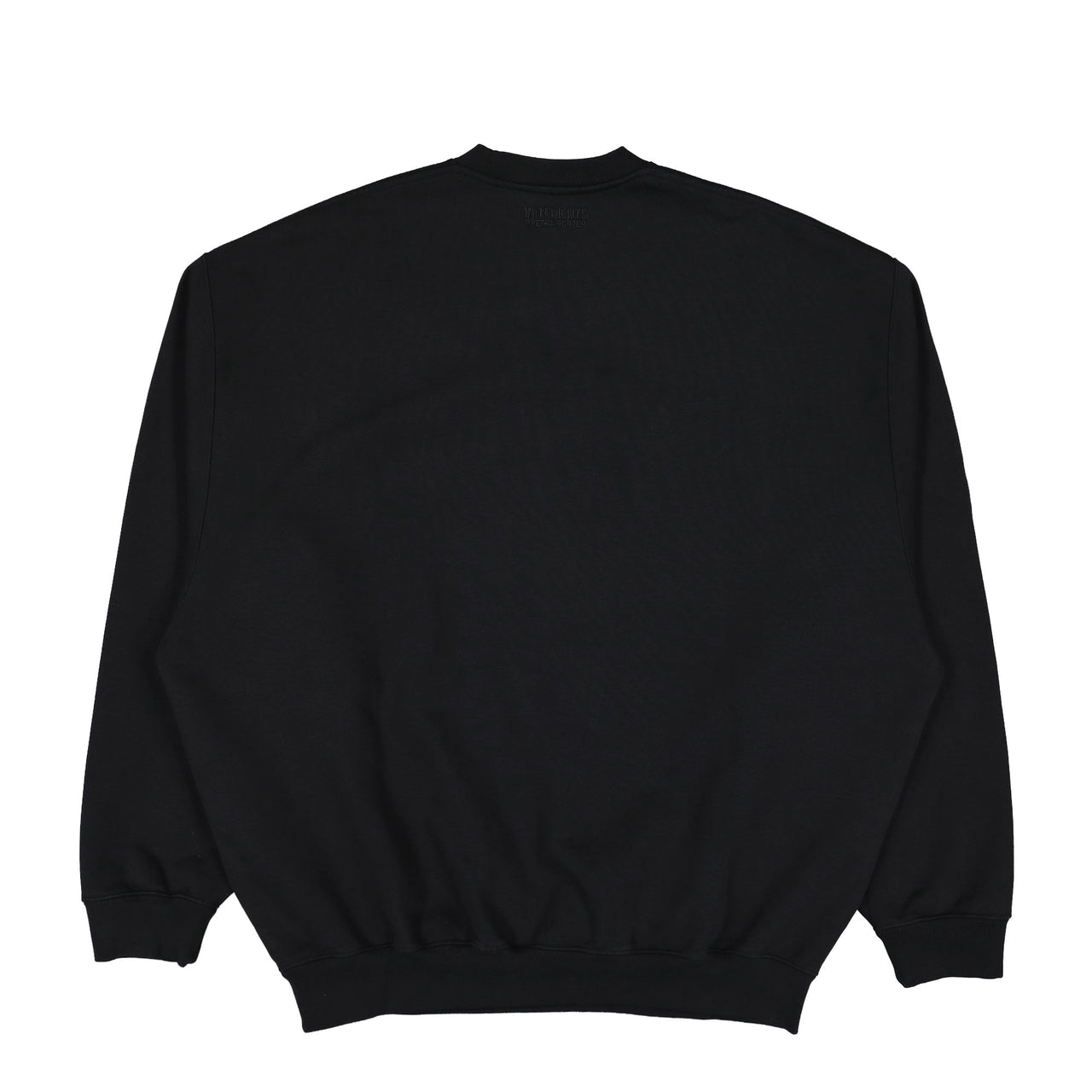 VETEMENTS Logo Oversized Sweatshirt Black Sweatshirts UH76CW100B Detail View 1 | GATE