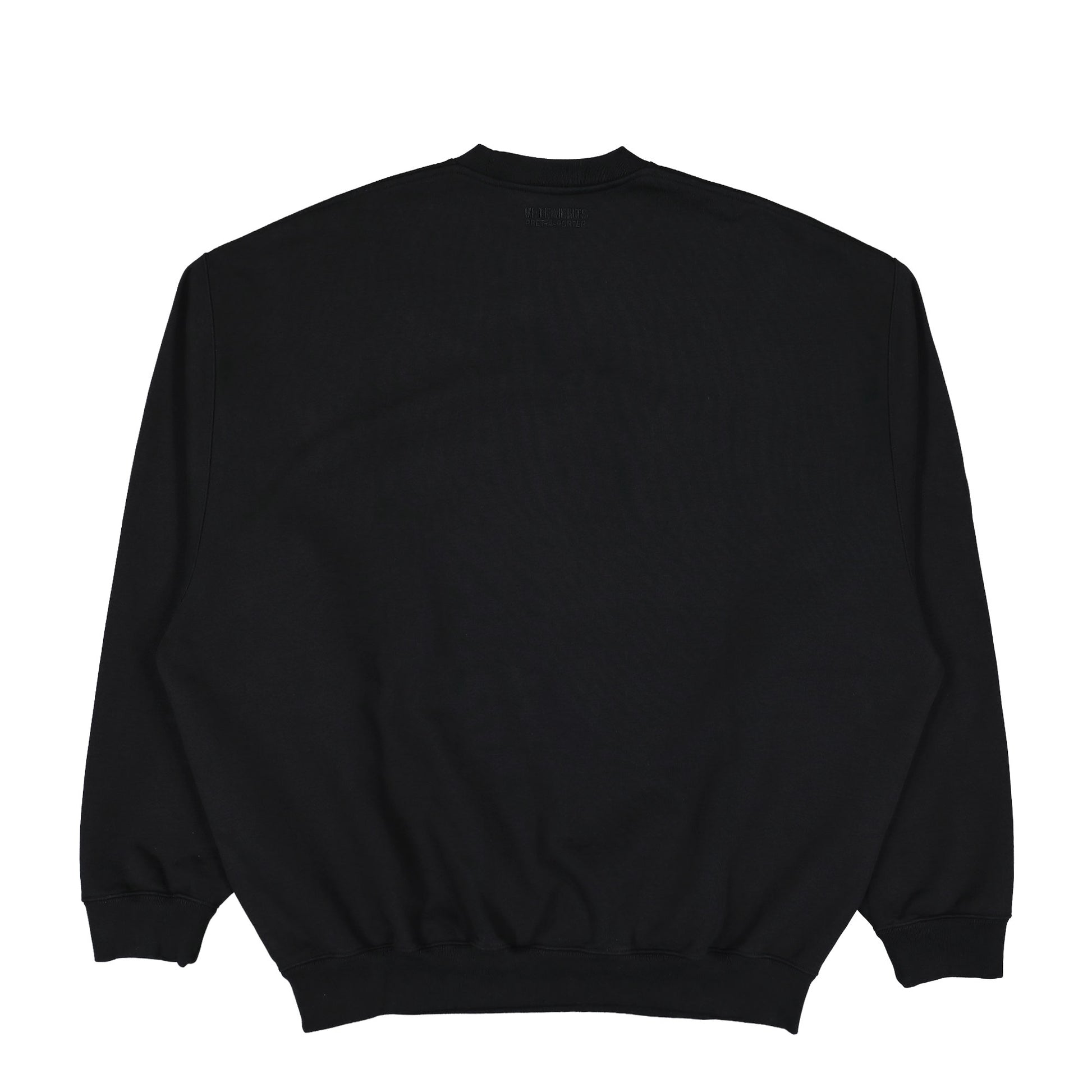 VETEMENTS Logo Oversized Sweatshirt Black Sweatshirts UH76CW100B Detail View 2 | GATE