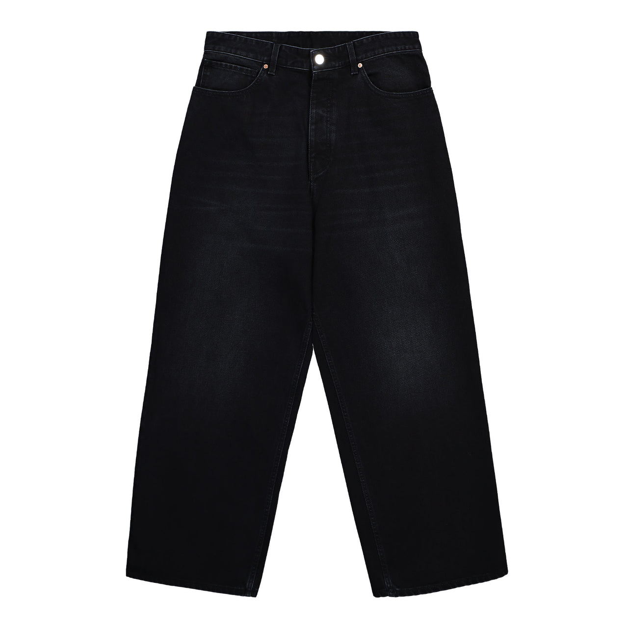 VETEMENTS Painted Anarchy Reworked Jeans Vintage Black Denim UH76DP110B2 Detail View 1 | GATE