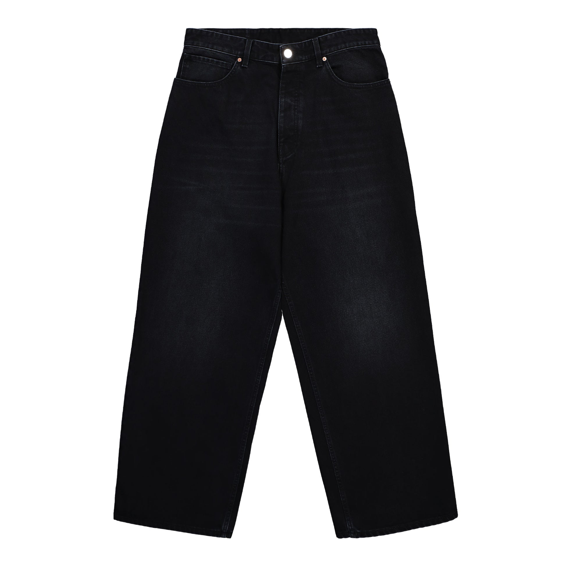 VETEMENTS Painted Anarchy Reworked Jeans Vintage Black Denim UH76DP110B2 Detail View 1 | GATE