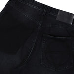 VETEMENTS Painted Anarchy Reworked Jeans Vintage Black Denim UH76DP110B2 Detail View 5 | GATE