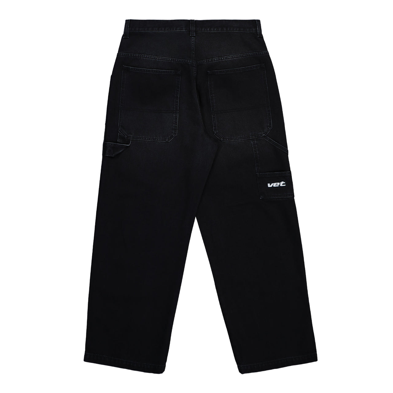 VETEMENTS Hip-Hop Jeans Vintage Black Denim UH76DP250B2 Detail View 1 | GATE
