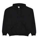 VETEMENTS Logo Oversized Zip-Up Hoodie Black Hoodies UH76ZU100B Detail View 1 | GATE