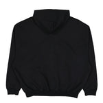 VETEMENTS Logo Oversized Zip-Up Hoodie Black Hoodies UH76ZU100B Detail View 2 | GATE