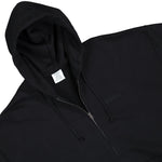 VETEMENTS Logo Oversized Zip-Up Hoodie Black Hoodies UH76ZU100B Detail View 3 | GATE