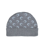 Marine Serre Moon Jacquard Knit Beanie Misty Grey Beanies UHG012ACKNI0530-GR60 Detail View 2 | GATE