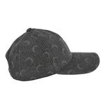 Marine Serre Moon Laser Denim Baseball Cap Core Black / Silver Metallic / Cream White Caps UHG048ACDEN0006-GR90 Detail View 3 | GATE
