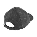 Marine Serre Moon Laser Denim Baseball Cap Core Black / Silver Metallic / Cream White Caps UHG048ACDEN0006-GR90 Detail View 5 | GATE
