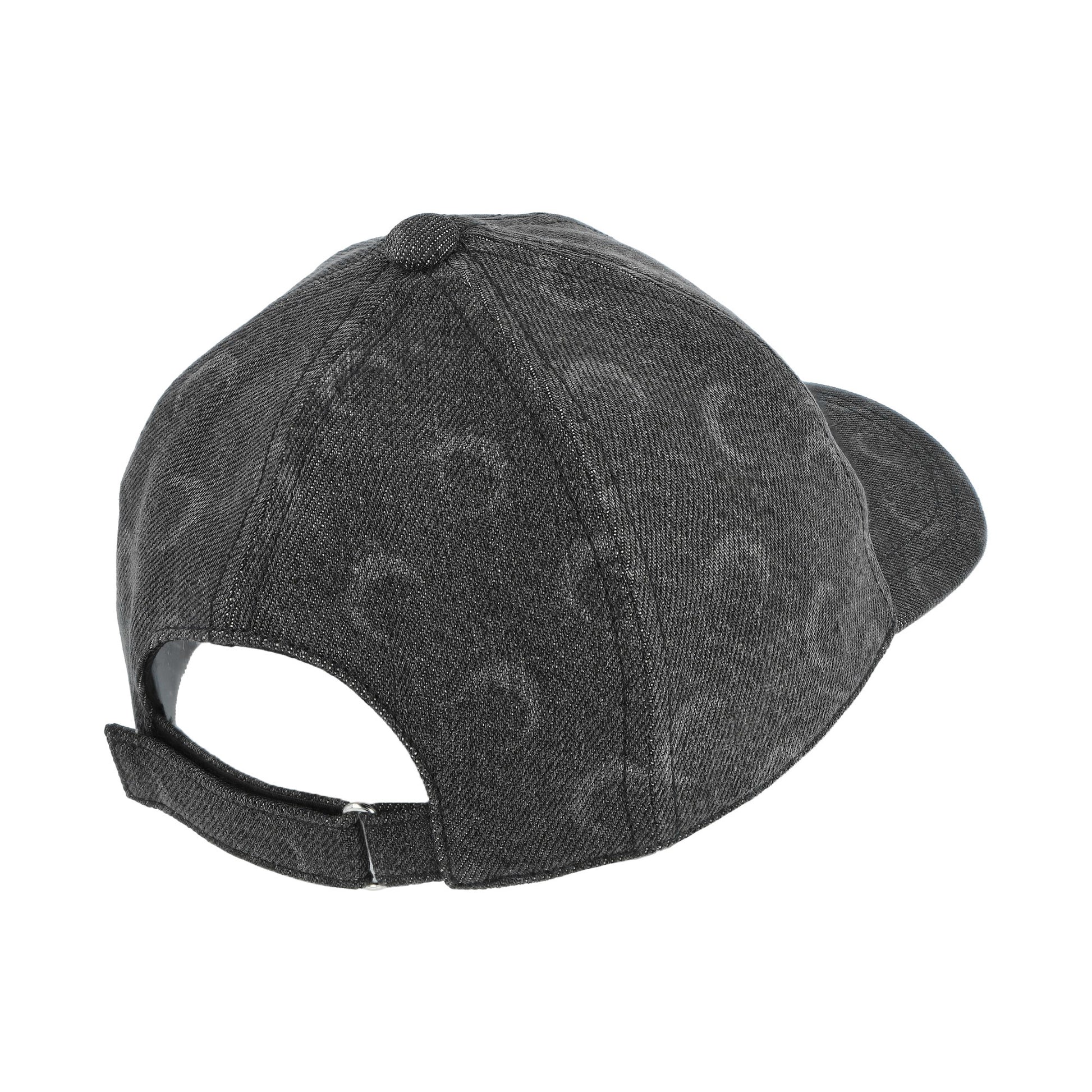 Marine Serre Moon Laser Denim Baseball Cap Core Black / Silver Metallic / Cream White Caps UHG048ACDEN0006-GR90 Detail View 5 | GATE
