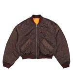 Regenerated Reversible Moire Bomber Jacket