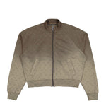 Marine Serre Faded Moon Zipped Sweatshirt Taupe Sweatshirts UJA081ACJER0073-BG40 Detail View 1 | GATE