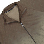 Marine Serre Faded Moon Zipped Sweatshirt Taupe Sweatshirts UJA081ACJER0073-BG40 Detail View 3 | GATE
