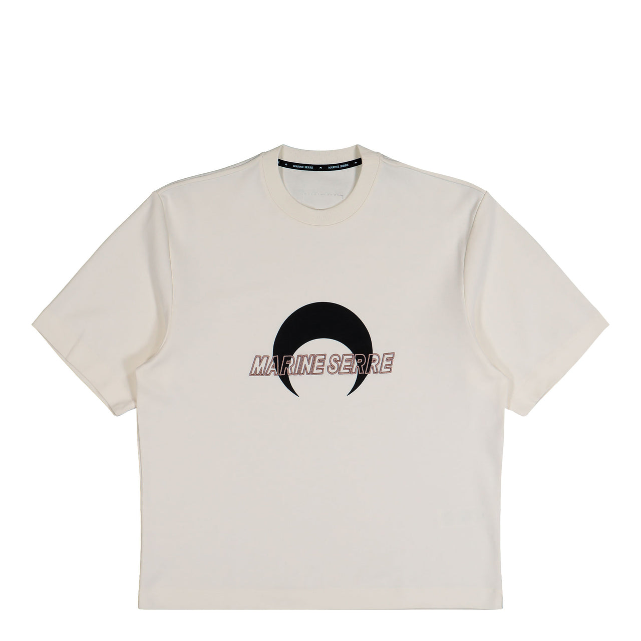 Marine Serre MS Sports Jersey Relaxed T-Shirt Pristine / Black T-Shirts UTT001ACJER0072-BG80 Detail View 1 | GATE