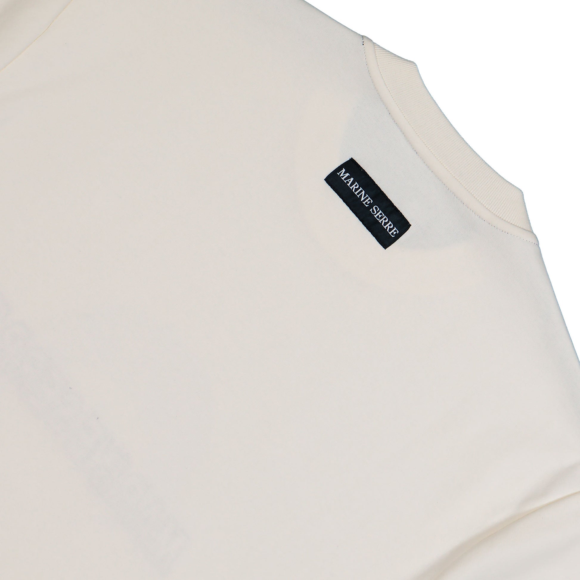 Marine Serre MS Sports Jersey Relaxed T-Shirt Pristine / Black T-Shirts UTT001ACJER0072-BG80 Detail View 4 | GATE