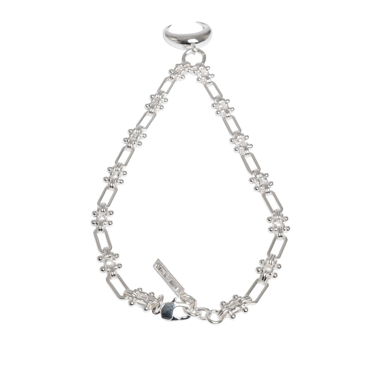 Silver Plated Moon Charm Necklace