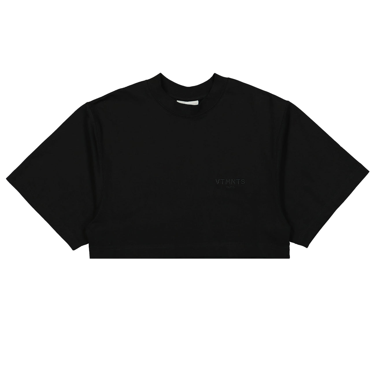 VTMNTS Paris Embroidered Cropped T-Shirt