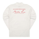 Martine Rose Funnel Neck Crew White T-Shirts M605JC Detail View 2 | GATE
