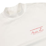 Martine Rose Funnel Neck Crew White T-Shirts M605JC Detail View 3 | GATE
