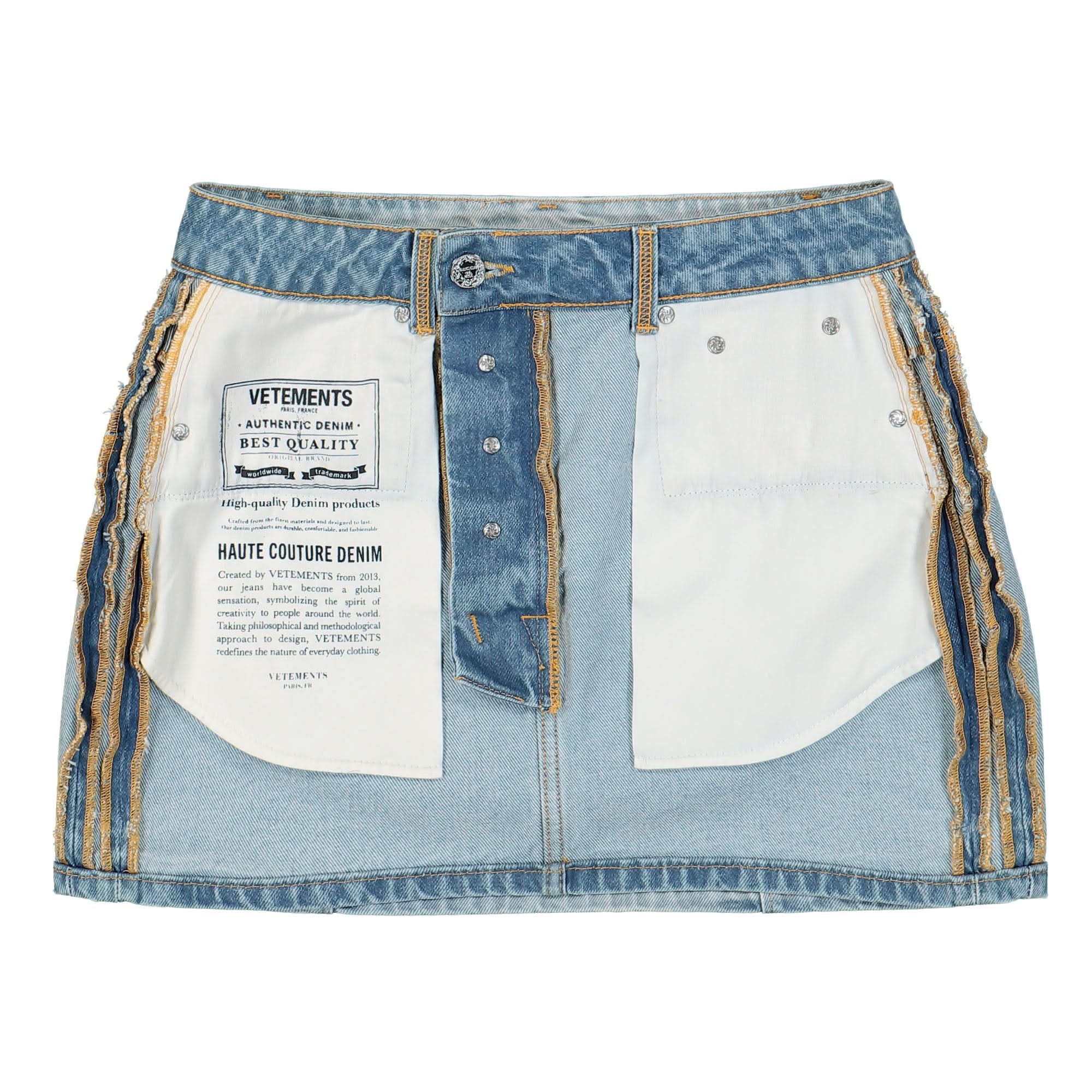 Inside-Out Denim Mini Skirt | GATE