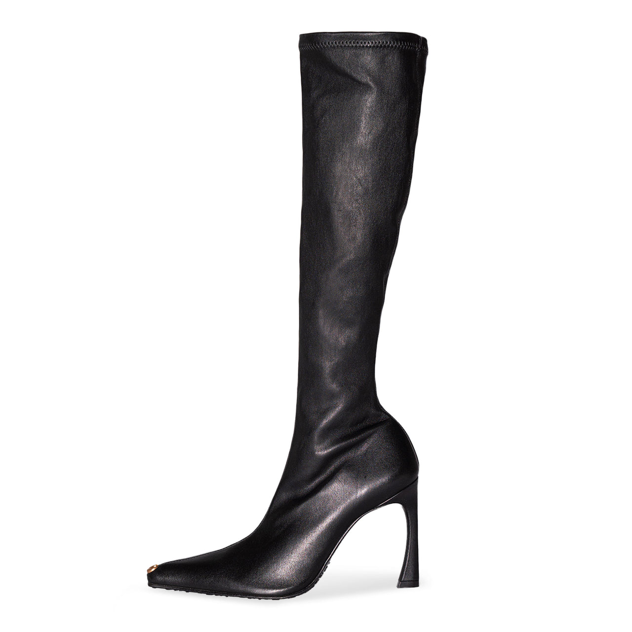 Marine Serre MS Knee-High Boots Black Boots WBO002ACLEA0005-BK99 Detail View 1 | GATE
