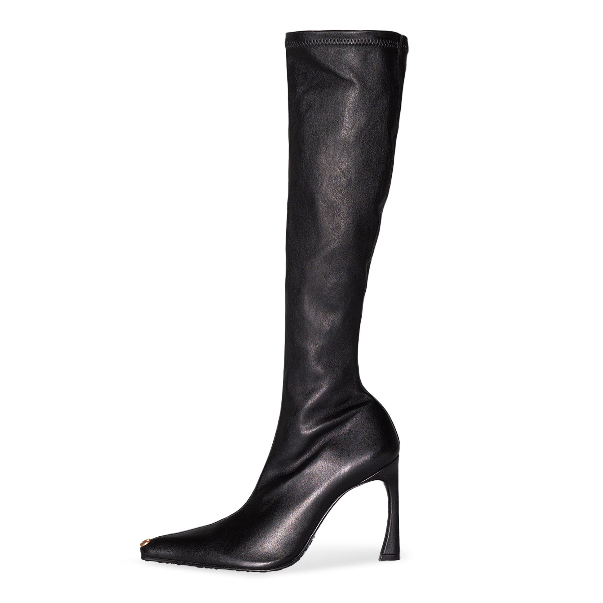 Marine Serre MS Knee-High Boots Black Boots WBO002ACLEA0005-BK99 Detail View 1 | GATE
