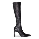 Marine Serre MS Knee-High Boots Black Boots WBO002ACLEA0005-BK99 Detail View 2 | GATE
