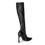 Marine Serre MS Knee-High Boots Black Boots WBO002ACLEA0005-BK99 Detail View 3 | GATE
