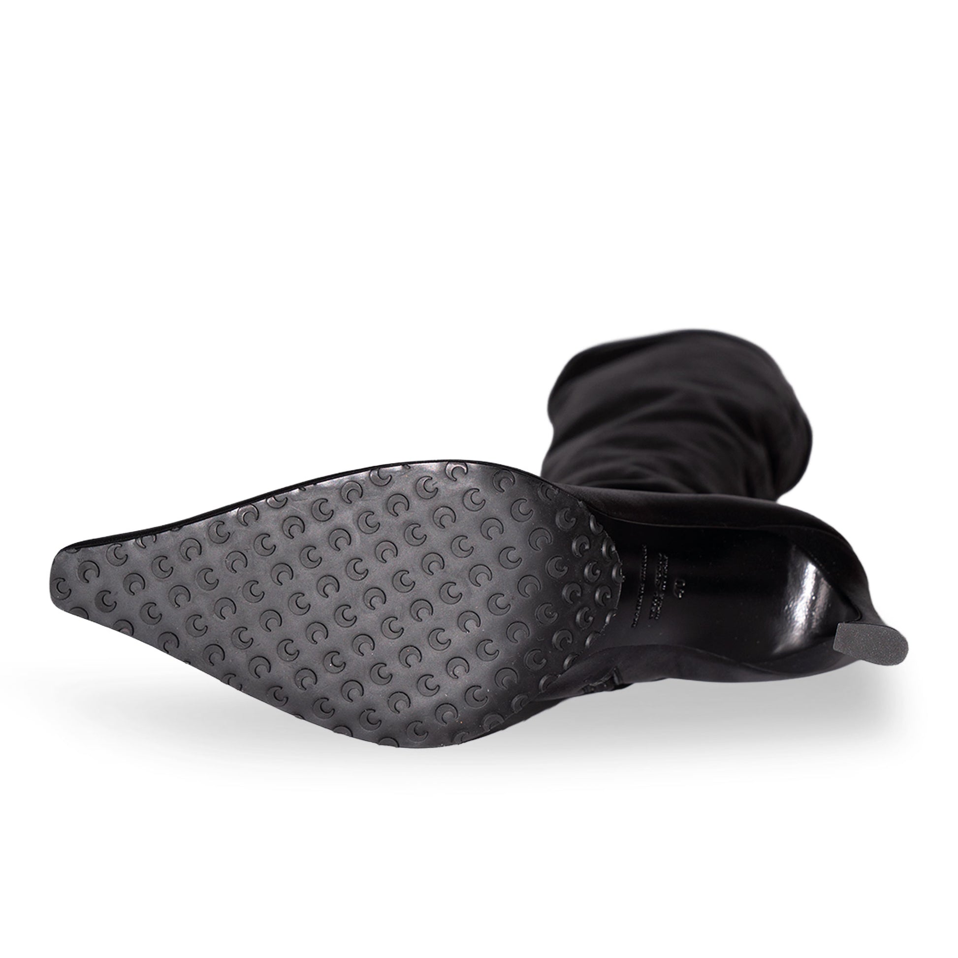 Marine Serre MS Knee-High Boots Black Boots WBO002ACLEA0005-BK99 Detail View 5 | GATE
