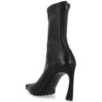 Marine Serre MS Ankle Boots Black Boots WBO003ACLEA0005-BK99 Detail View 3 | GATE
