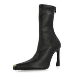 Marine Serre MS Ankle Boots Black Boots WBO003ACLEA0005-BK99 Detail View 4 | GATE
