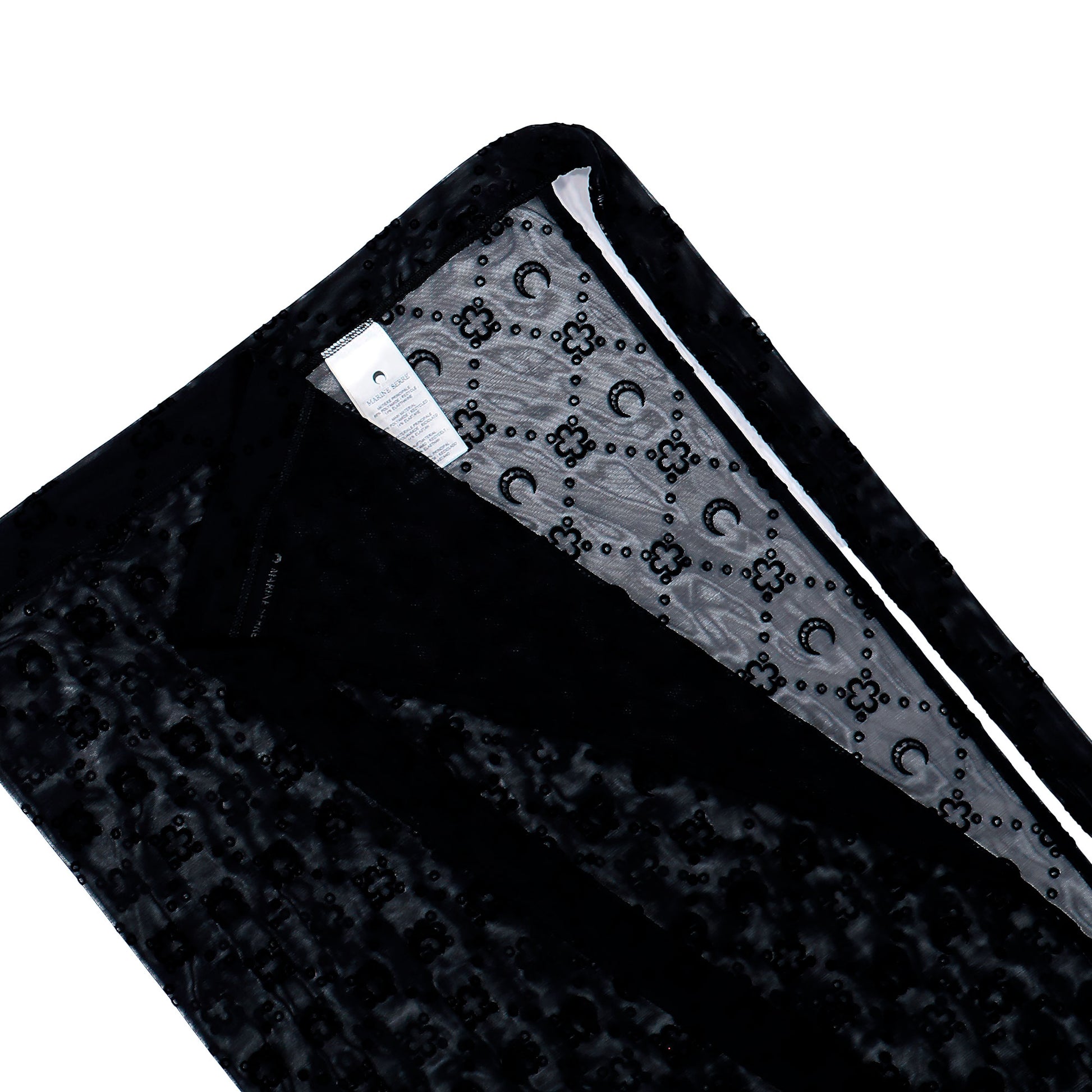Marine Serre Moonogram Meshflock Cover-Ups Black Skirts WBW001ACJER0005-BK99 Detail View 3 | GATE