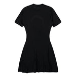 Marine Serre Moon Gathered Mini Dress Black Dresses WDR443ACJER0100-BK99 Detail View 2 | GATE