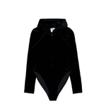 VETEMENTS Velvet Body With A Hood Black Bodies & Bodysuits WE76BD412B Detail View 1 | GATE
