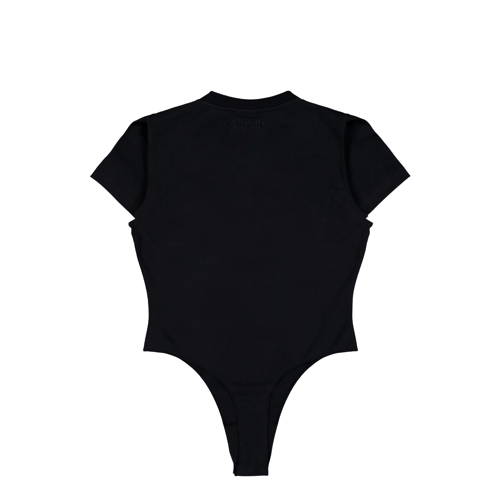 VETEMENTS Leather Cross T-Shirt Body Black Bodies & Bodysuits WE76BD537B Detail View 2 | GATE