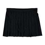 VETEMENTS Open Back Pleated Logo Skirt Black Skirts WE76SK482B Detail View 1 | GATE
