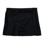 VETEMENTS Open Back Pleated Logo Skirt Black Skirts WE76SK482B Detail View 2 | GATE

