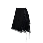 VETEMENTS Reworked Lingerie Skirt Black Skirts WE76SK575B Detail View 1 | GATE